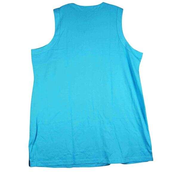 Lands End Shift Dress Women's Plus Size 3X Blue Aqua Sleeveless Mini - Picture 3 of 9